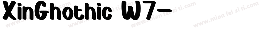 XinGhothic W7字体转换